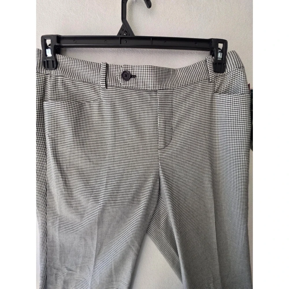 Lauren Ralph Lauren Petite 8P Pants Black White Houndstooth Wide Leg TrousersNWT